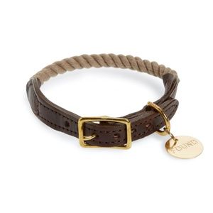 FOUND MY ANIMAL Rope & Leather Dog Collar S